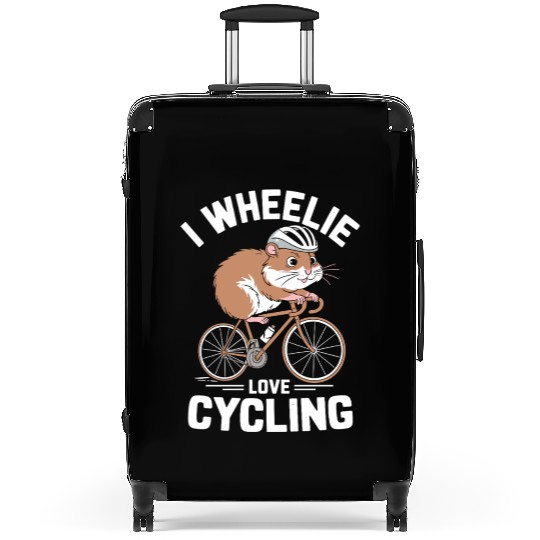 I Wheelie Love Cycling Hamster Fun Suitcases
