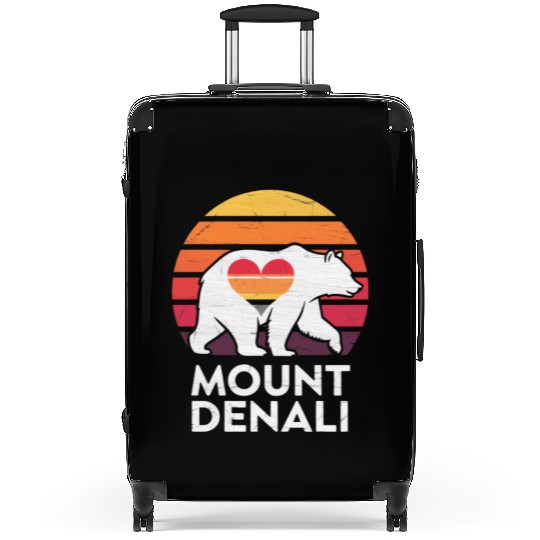 Vintage Bear Mount Denali Sunset Wilderness Suitcases