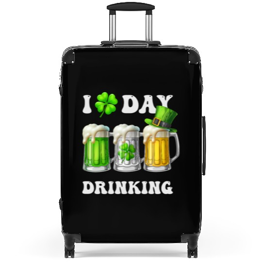 I Love Day Drinking Beer Shamrock St Patrick’s Day Suitcases