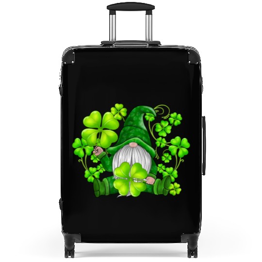 Gnome Tie Dye Shamrock Clover St Patricks Day Suitcases
