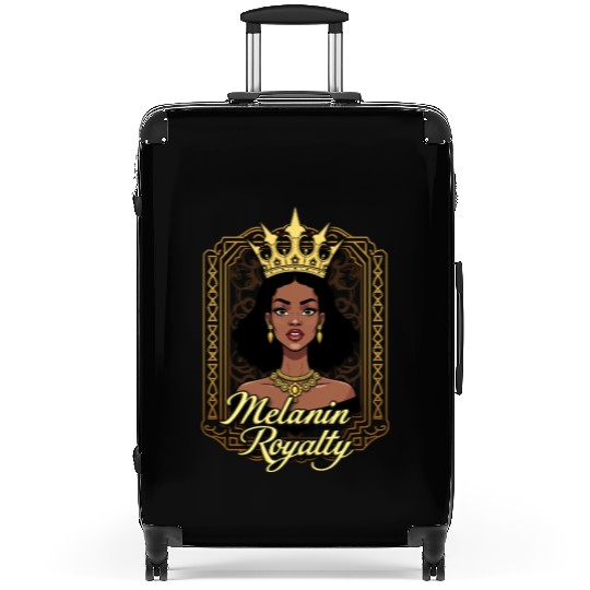 Melanin Royalty: Embrace the Crown Suitcases