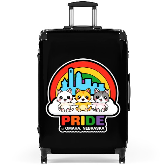 Pride of Omaha City Nebraska USA Rainbow Flag Suitcases