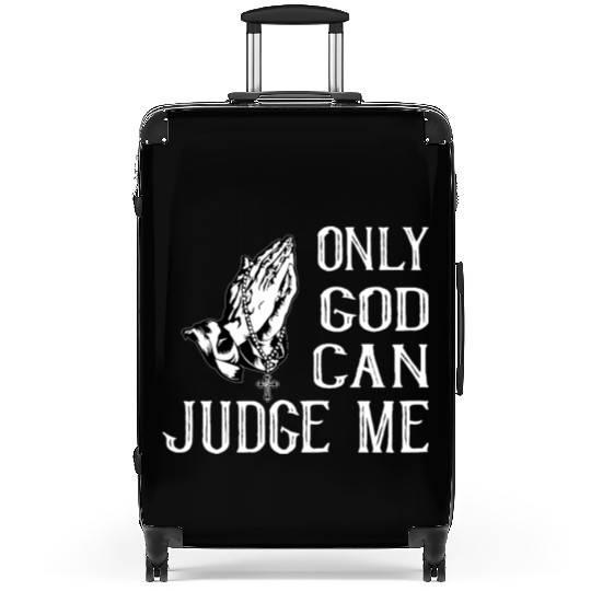 ONLY GOD CAN JUDGE ME Suitcases