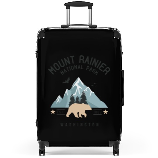 Mount Rainier National Park Est. 1889 Washington Suitcases
