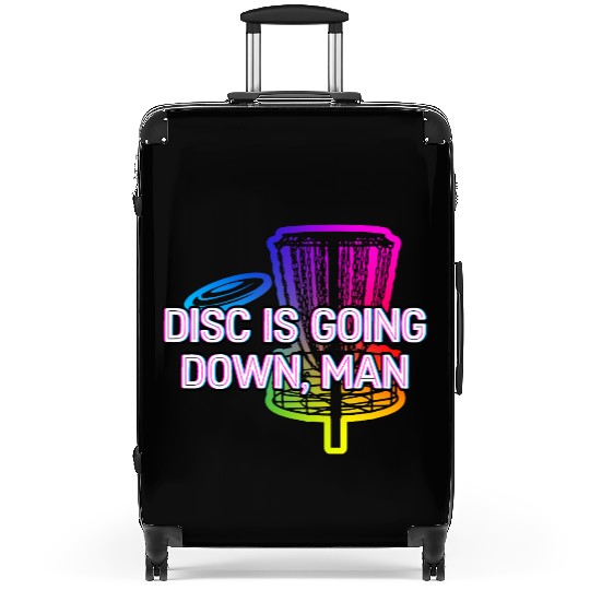 Disc Is Going Down Man Disc Golf Pun Golfer Joke Suitcases