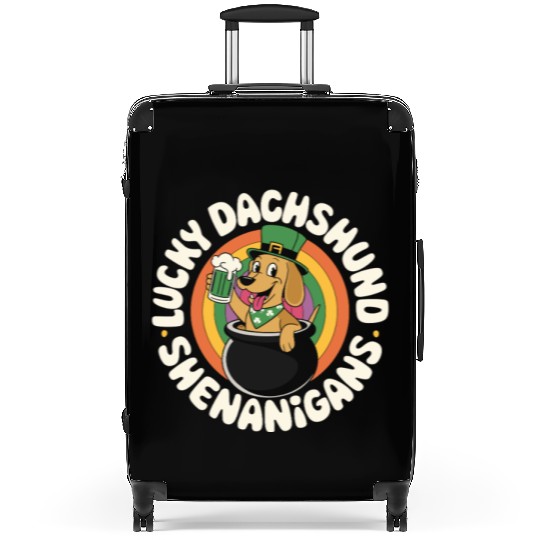 Lucky Dachshund Shenanigans | St. Patrick’s Day Suitcases