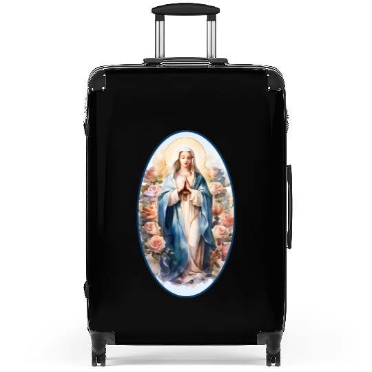 Blessed Mother Mary Knows Best Catholic Suitcases