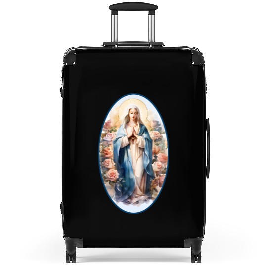 Blessed Mother Mary Knows Best Catholic Suitcases