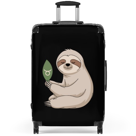 Taurus Zodiac Sloth Embracing Serenity Suitcases