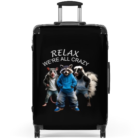 RELAX, WE'RE ALL CRAZY, STREET CATS PREPPY Suitcases