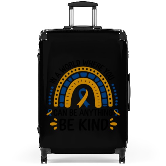 Be Kind Rainbow World Down Syndrome Awareness Day Suitcases