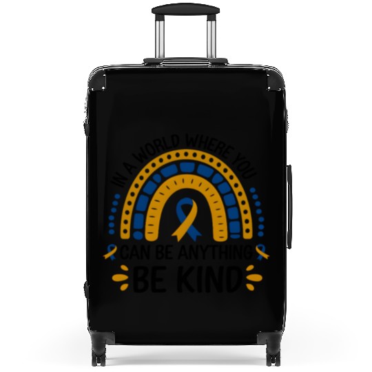 Be Kind Rainbow World Down Syndrome Awareness Day Suitcases