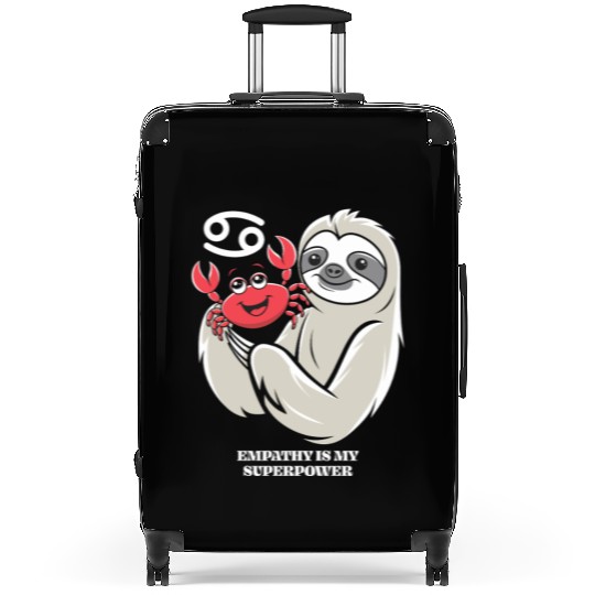 Empathy Is My Superpower: Cancer Zodiac Sloth Suitcases