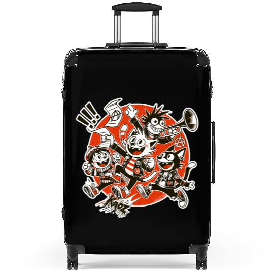 Parody Cartoon Anarchist Punk Kids Band Suitcases