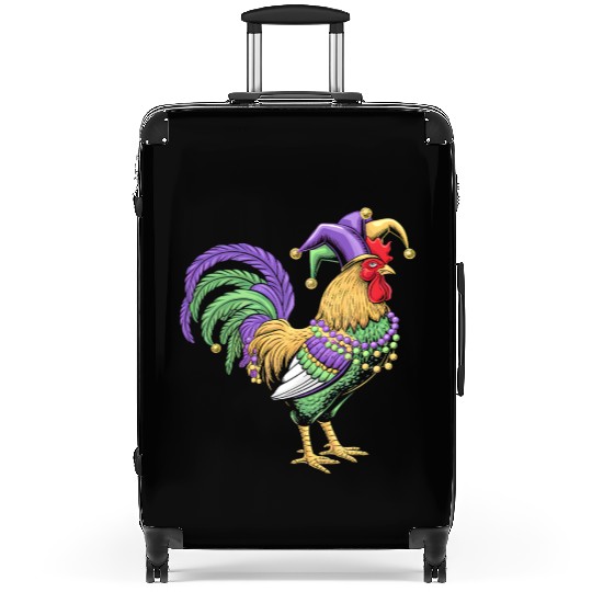 Chicken Beads Mardi Gras Carnival Farming Farmer Suitcases