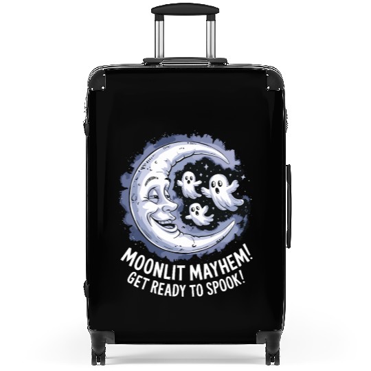 Moonlit Mayhem Ghostly Spook Under the Mondlight Suitcases