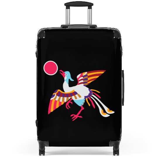 Sparrow Pattern (Paradise Flycatcher) Suitcases