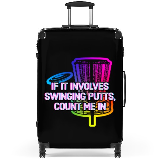 Involves Swinging Putts Disc Golf Pun Golfer Joke Suitcases