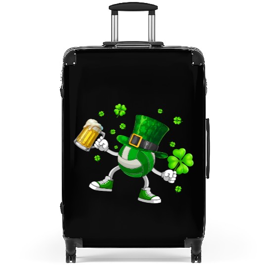 Volleyball Drinking Beer St Patrick's Day Suitcases