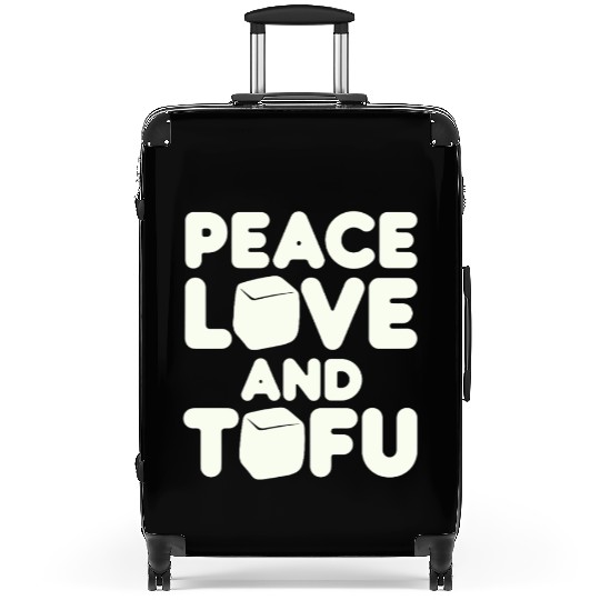 Peace Love And Tofu Vegan Vegetarian Suitcases