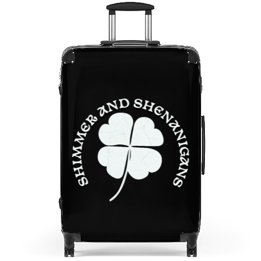 Shimmer and Shenanigans Large Clove Design Suitcases