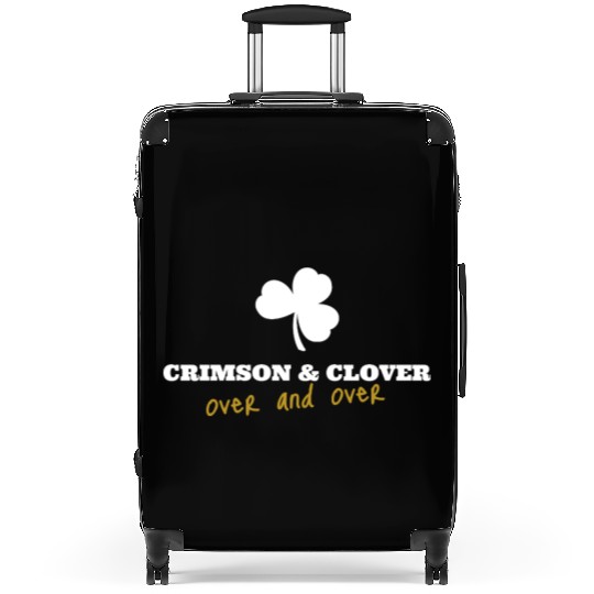 Crimson and Clover Over and Over Suitcases
