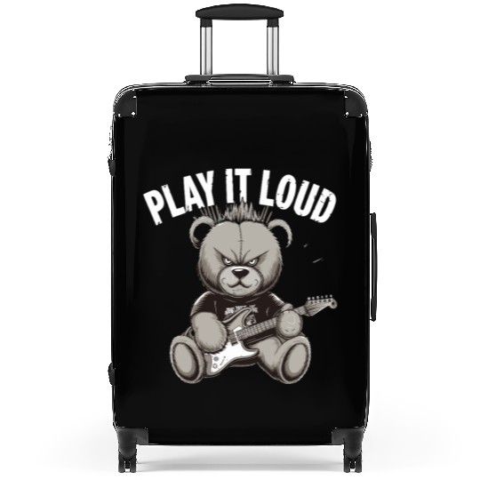 Heavy Metal Bear Play It Loud Vibes for Music Suitcases