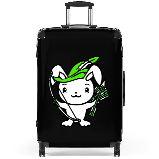Bunny Arrow Bow Feather Hat Medieval Archer Cute Suitcases