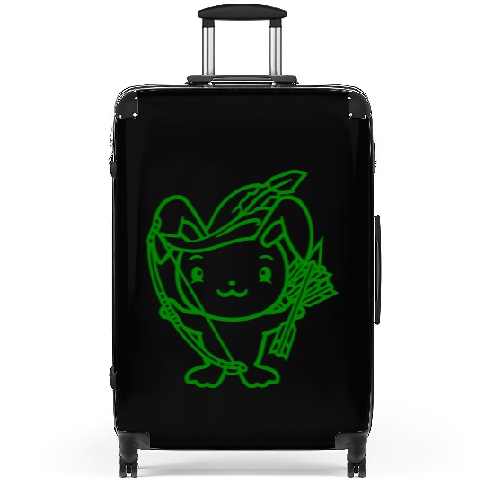 Bunny Arrow Bow Feather Hat Medieval Archer Cute Suitcases