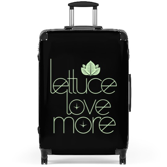 Lettuce Love More Vegan Vegetarian Style Suitcases