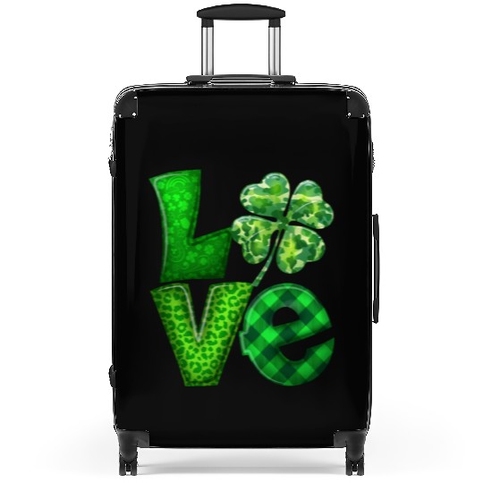 Love Shamrock St Patricks Day Suitcases