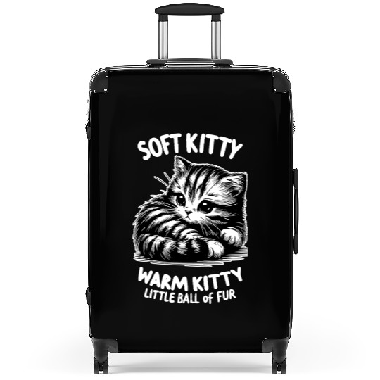 Soft Kitty (dark) Suitcases