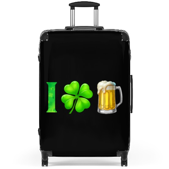 I Shamrock Beer Funny St Patrick's Day I Love Beer Suitcases