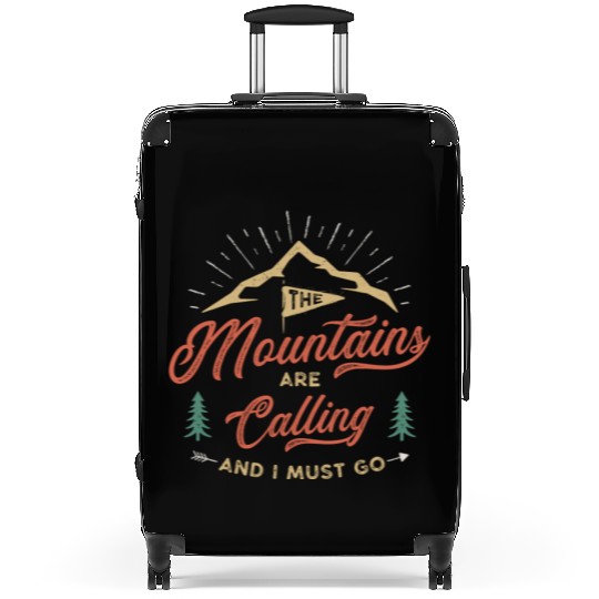The Mountains Are Calling Vintage Design Suitcases