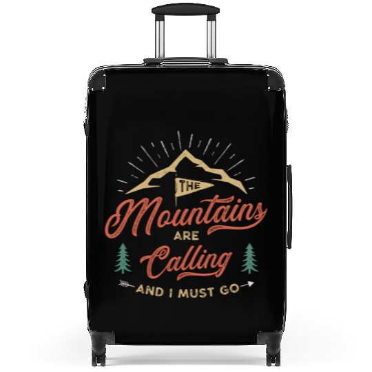 The Mountains Are Calling Vintage Design Suitcases