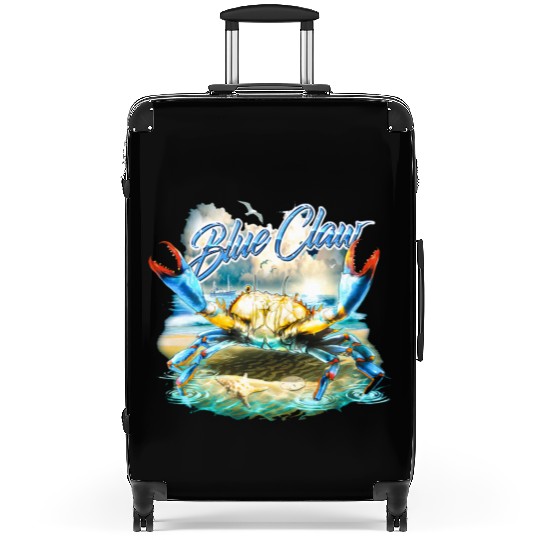 Bass Fishing Blue Claw Crab Suitcases