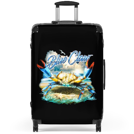 Bass Fishing Blue Claw Crab Suitcases