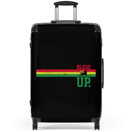 Reggae Music Rastafari Bless Up Lion Of Judah Rast Suitcases