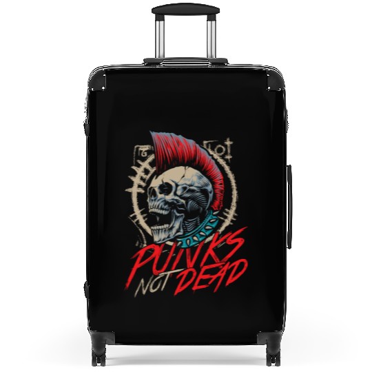 Punks Not Dead Rocker Punker Punk Rock Music Suitcases