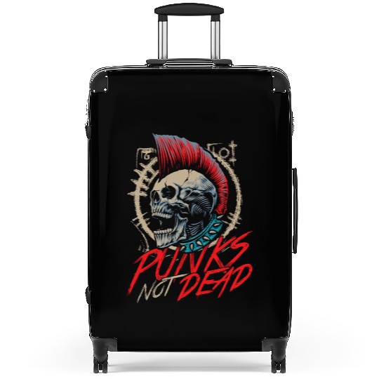 Punks Not Dead Rocker Punker Punk Rock Music Suitcases