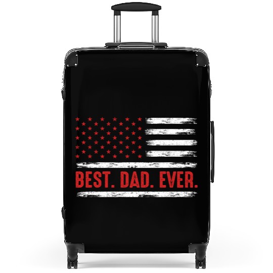 Best Dad Ever American Flag Suitcases