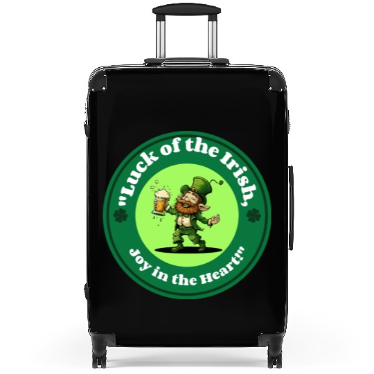 luck of the irish joy in the heart Suitcases