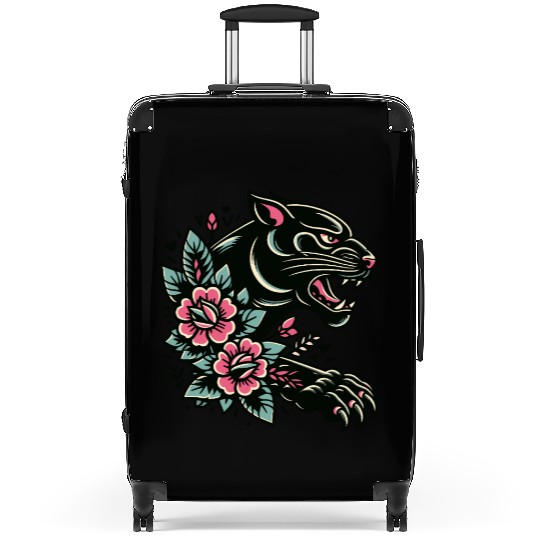 Black Panther Flash Tattoo Suitcases