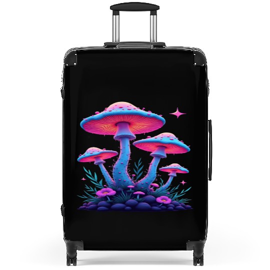 Glow Mystical Mushrooms Suitcases