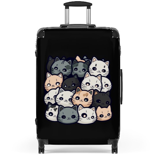Cute Cat Pile: Adorable Kittens Stack Suitcases