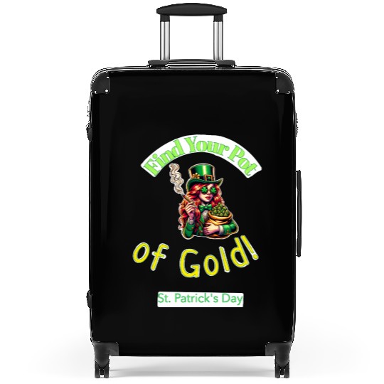 Find Your Pot Of Gold gift for St Patrick's Day Suitcases