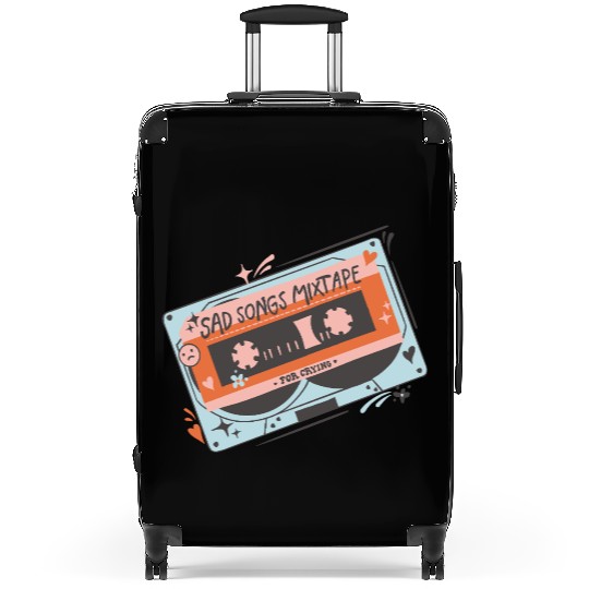 Vintage Sad Songs Mixtape Design Suitcases