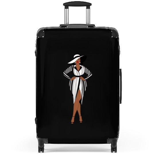 Fashion a plus-size African American woman Suitcases