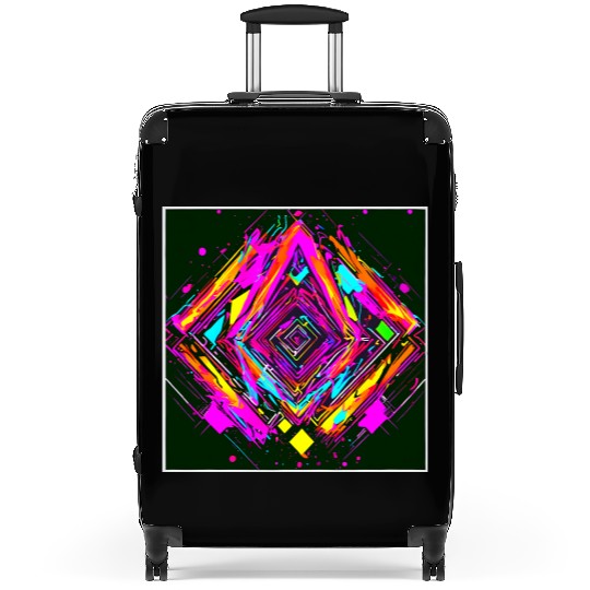 Neon Colors Vintage Party Rave Suitcases