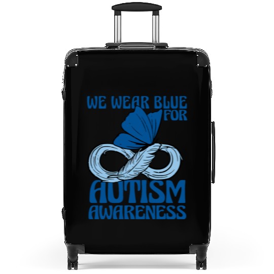 We Wear Blue for Autism Awareness Support Advocacy Suitcases